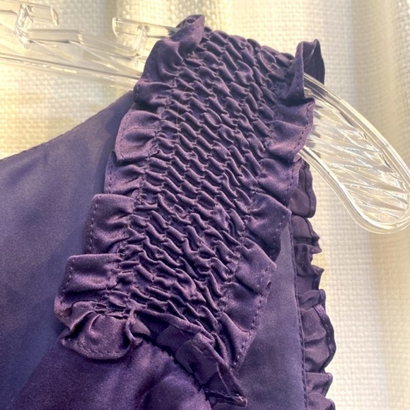 NWOT Women’s Plumb Colored BCBG MaxAzria Satin Top Size Medium - Picture 5 of 8